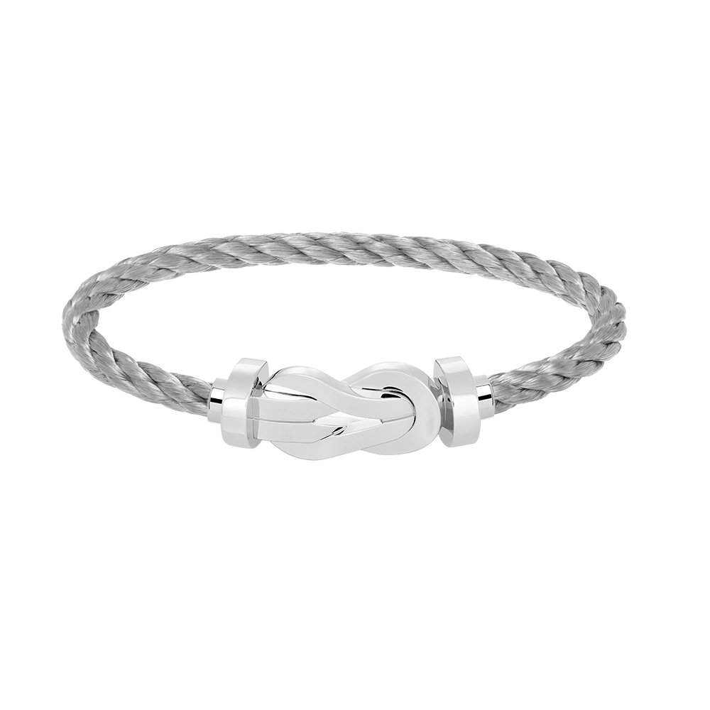 [LuxJewelry]CHANCE LARGE 8 FIGURE BUCKLE NO DIAMOND BRACELET SILVER
