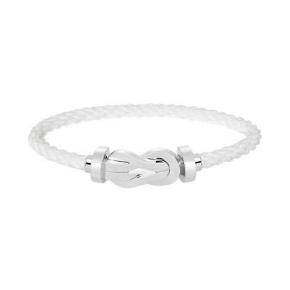 [LuxJewelry]CHANCE LARGE 8 FIGURE BUCKLE NO DIAMOND BRACELET SILVER
