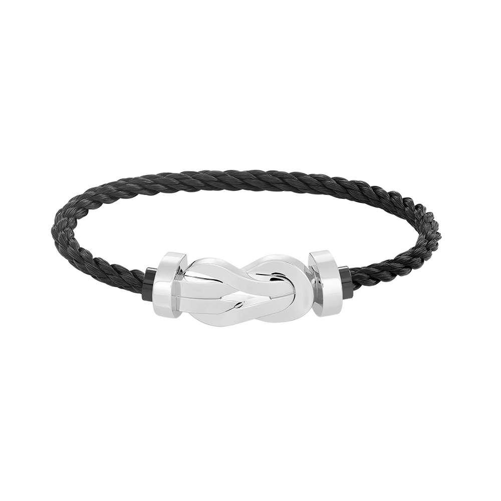 [LuxJewelry]CHANCE LARGE 8 FIGURE BUCKLE NO DIAMOND BRACELET SILVER