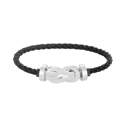[LuxJewelry]CHANCE LARGE 8 FIGURE BUCKLE NO DIAMOND BRACELET SILVER