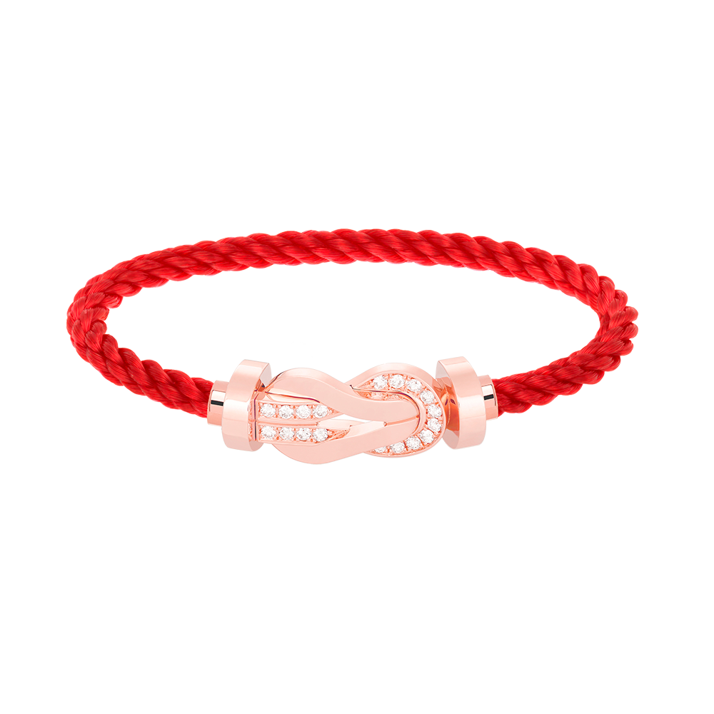 [LuxJewelry]CHANCE LARGE 8 FIGURE BUCKLE HALF DIAMOND BRACELET ROSE GOLD