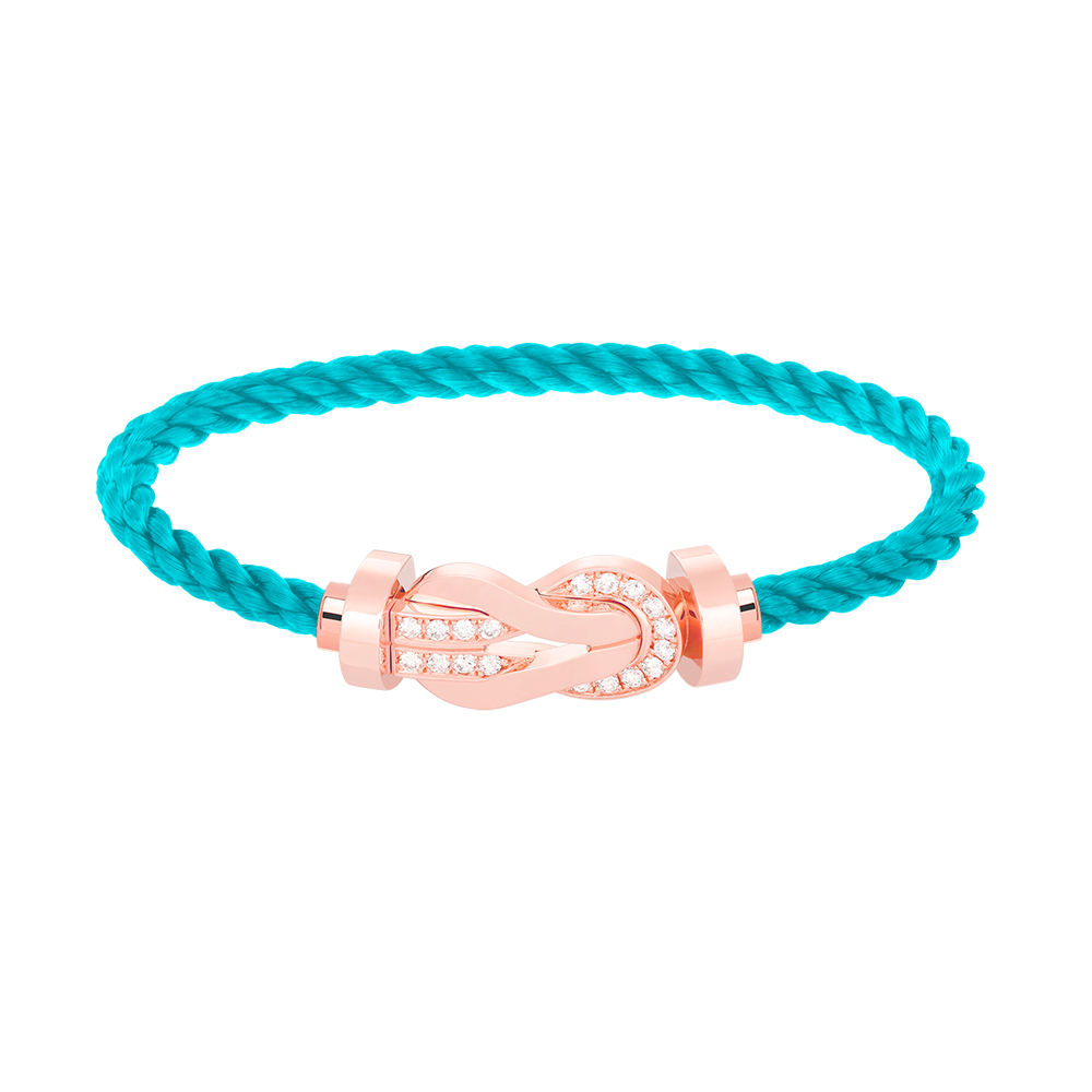 [LuxJewelry]CHANCE LARGE 8 FIGURE BUCKLE HALF DIAMOND BRACELET ROSE GOLD
