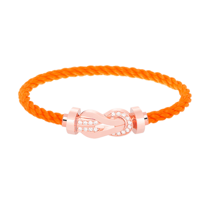 [LuxJewelry]CHANCE LARGE 8 FIGURE BUCKLE HALF DIAMOND BRACELET ROSE GOLD