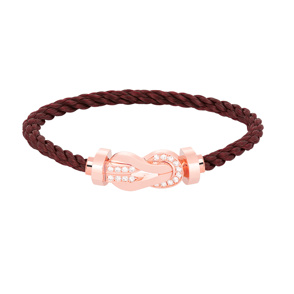 [LuxJewelry]CHANCE LARGE 8 FIGURE BUCKLE HALF DIAMOND BRACELET ROSE GOLD