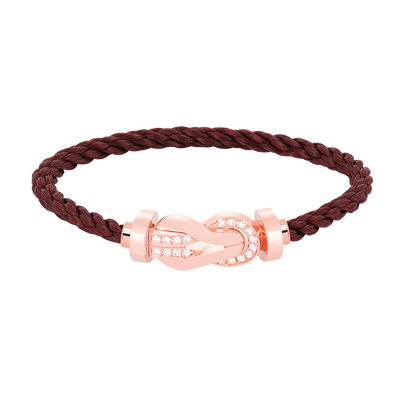 [LuxJewelry]CHANCE LARGE 8 FIGURE BUCKLE HALF DIAMOND BRACELET ROSE GOLD