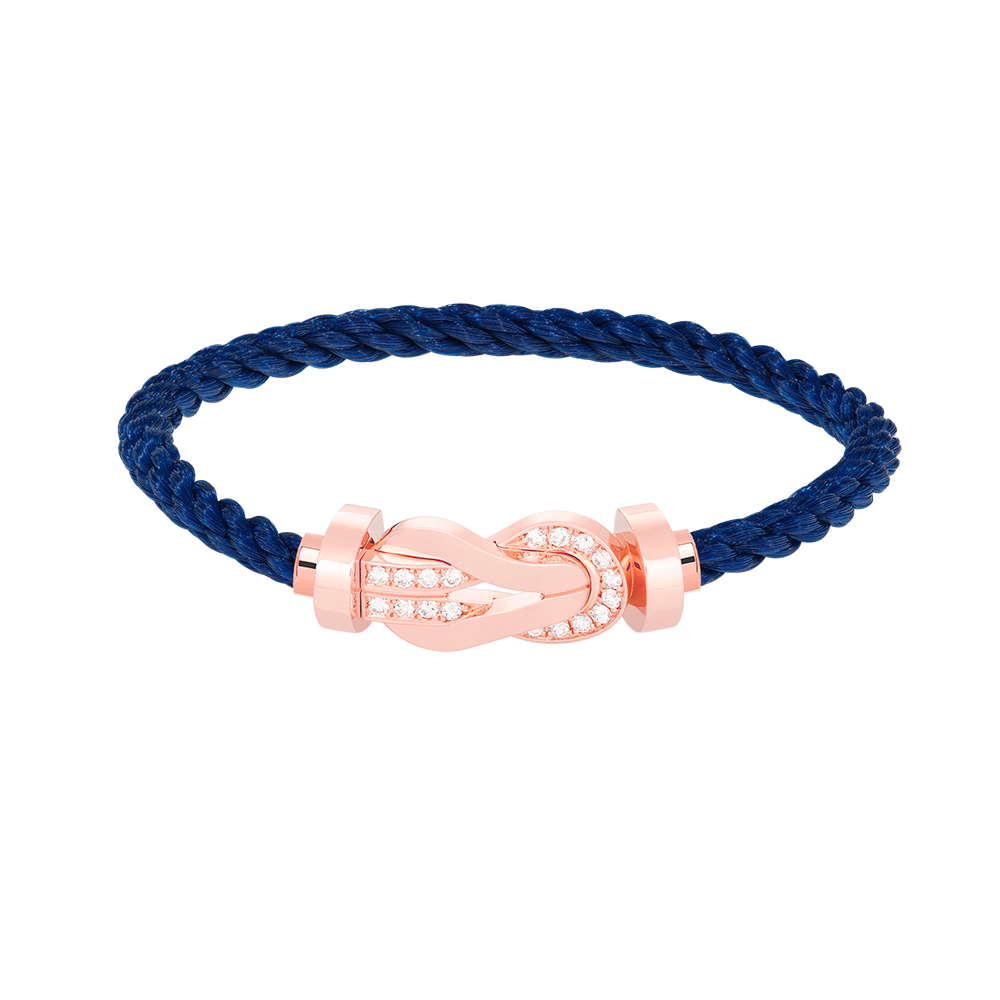 [LuxJewelry]CHANCE LARGE 8 FIGURE BUCKLE HALF DIAMOND BRACELET ROSE GOLD