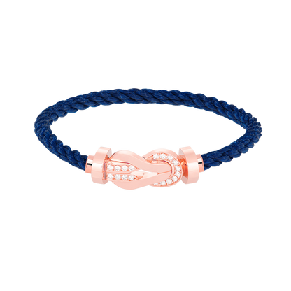 [LuxJewelry]CHANCE LARGE 8 FIGURE BUCKLE HALF DIAMOND BRACELET ROSE GOLD