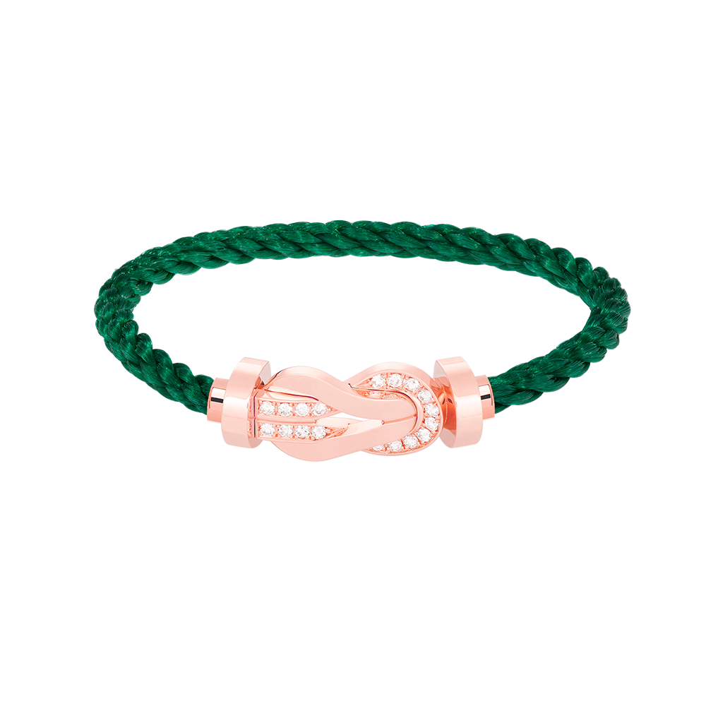 [LuxJewelry]CHANCE LARGE 8 FIGURE BUCKLE HALF DIAMOND BRACELET ROSE GOLD