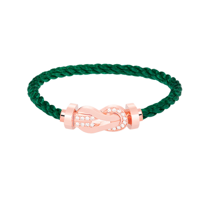 [LuxJewelry]CHANCE LARGE 8 FIGURE BUCKLE HALF DIAMOND BRACELET ROSE GOLD