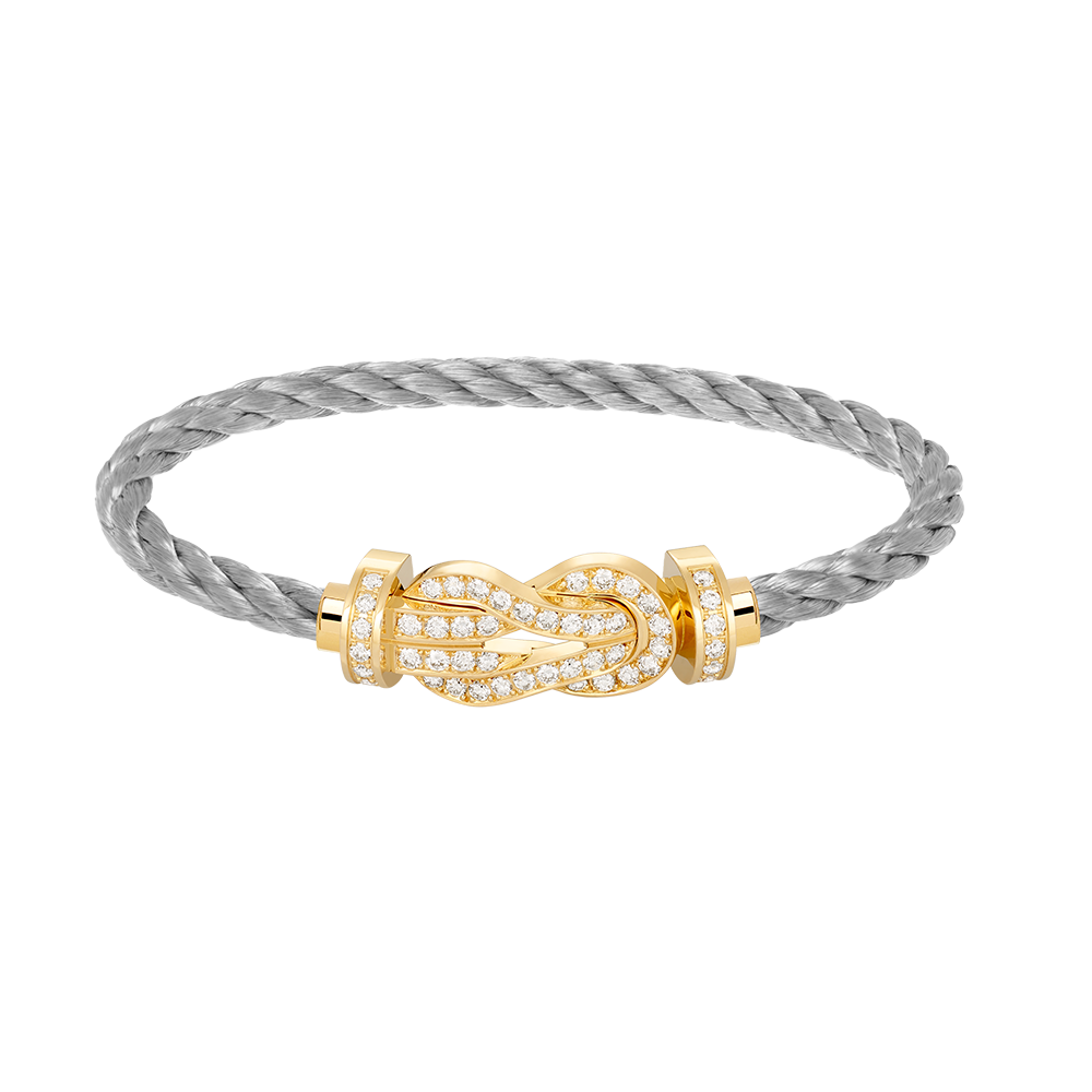 [LuxJewelry]CHANCE LARGE 8 FIGURE BUCKLE FULLDIAMOND BRACELET GOLD
