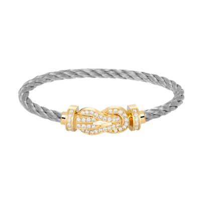 [LuxJewelry]CHANCE LARGE 8 FIGURE BUCKLE FULLDIAMOND BRACELET GOLD