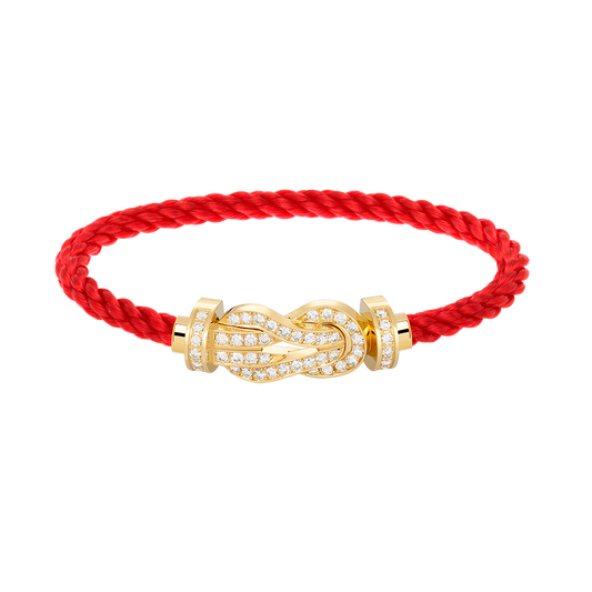 [LuxJewelry]CHANCE LARGE 8 FIGURE BUCKLE FULLDIAMOND BRACELET GOLD