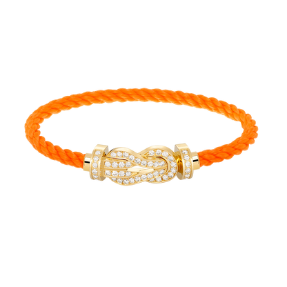 [LuxJewelry]CHANCE LARGE 8 FIGURE BUCKLE FULLDIAMOND BRACELET GOLD