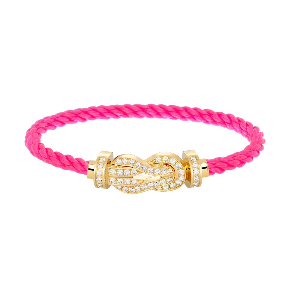[LuxJewelry]CHANCE LARGE 8 FIGURE BUCKLE FULLDIAMOND BRACELET GOLD