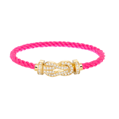 [LuxJewelry]CHANCE LARGE 8 FIGURE BUCKLE FULLDIAMOND BRACELET GOLD