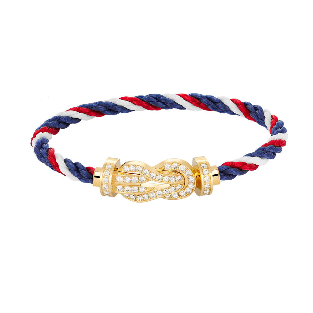 [LuxJewelry]CHANCE LARGE 8 FIGURE BUCKLE FULLDIAMOND BRACELET GOLD