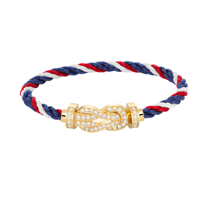 [LuxJewelry]CHANCE LARGE 8 FIGURE BUCKLE FULLDIAMOND BRACELET GOLD