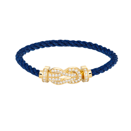 [LuxJewelry]CHANCE LARGE 8 FIGURE BUCKLE FULLDIAMOND BRACELET GOLD