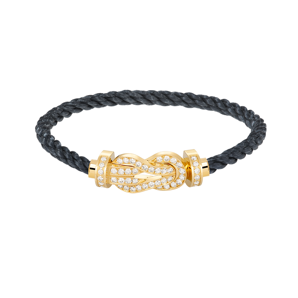 [LuxJewelry]CHANCE LARGE 8 FIGURE BUCKLE FULLDIAMOND BRACELET GOLD
