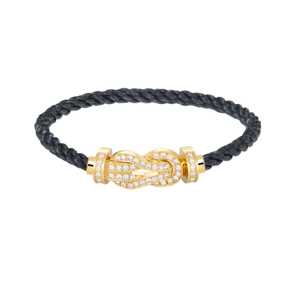 [LuxJewelry]CHANCE LARGE 8 FIGURE BUCKLE FULLDIAMOND BRACELET GOLD