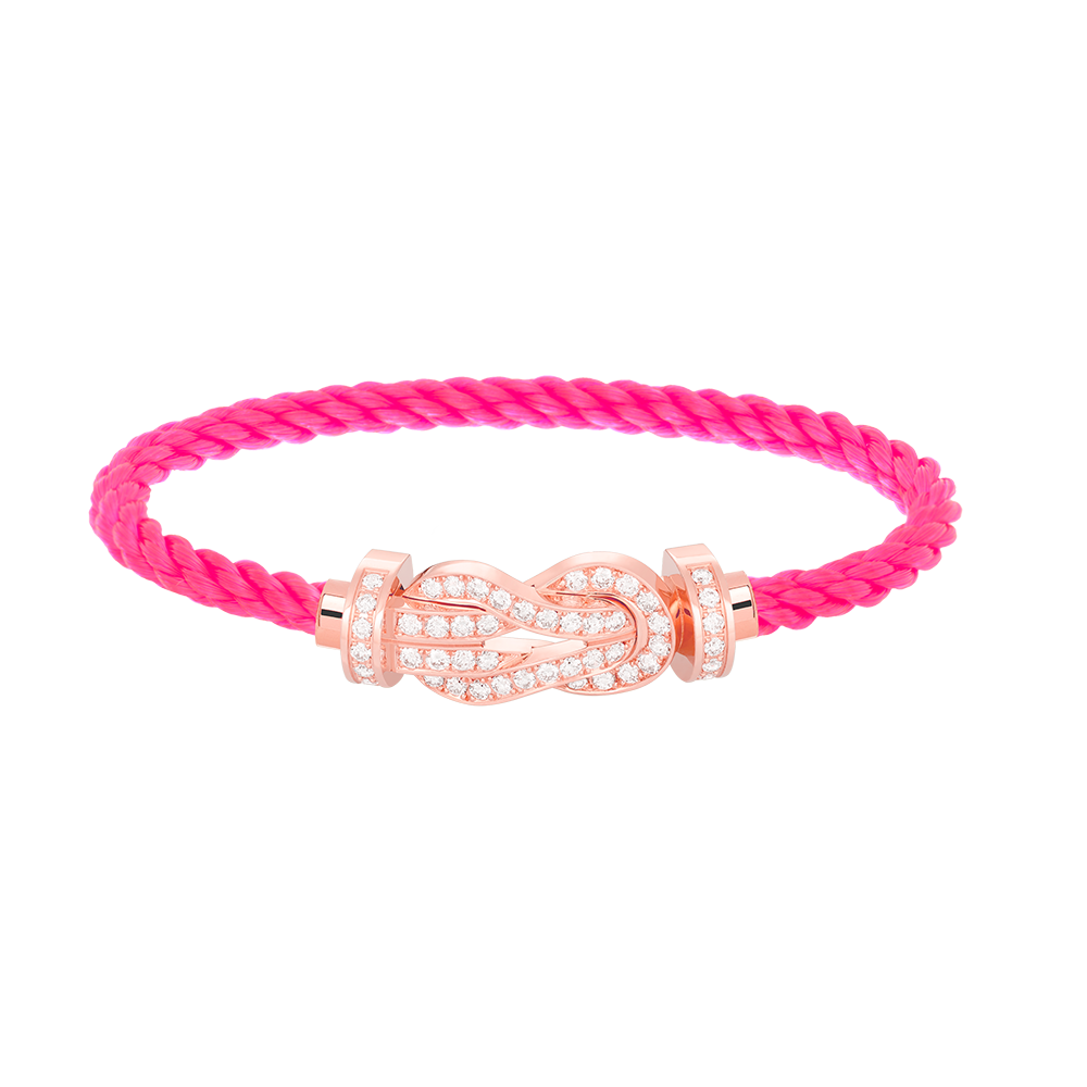 [LuxJewelry]CHANCE LARGE 8 FIGURE BUCKLE FULL DIAMOND BRACELET ROSE GOLD