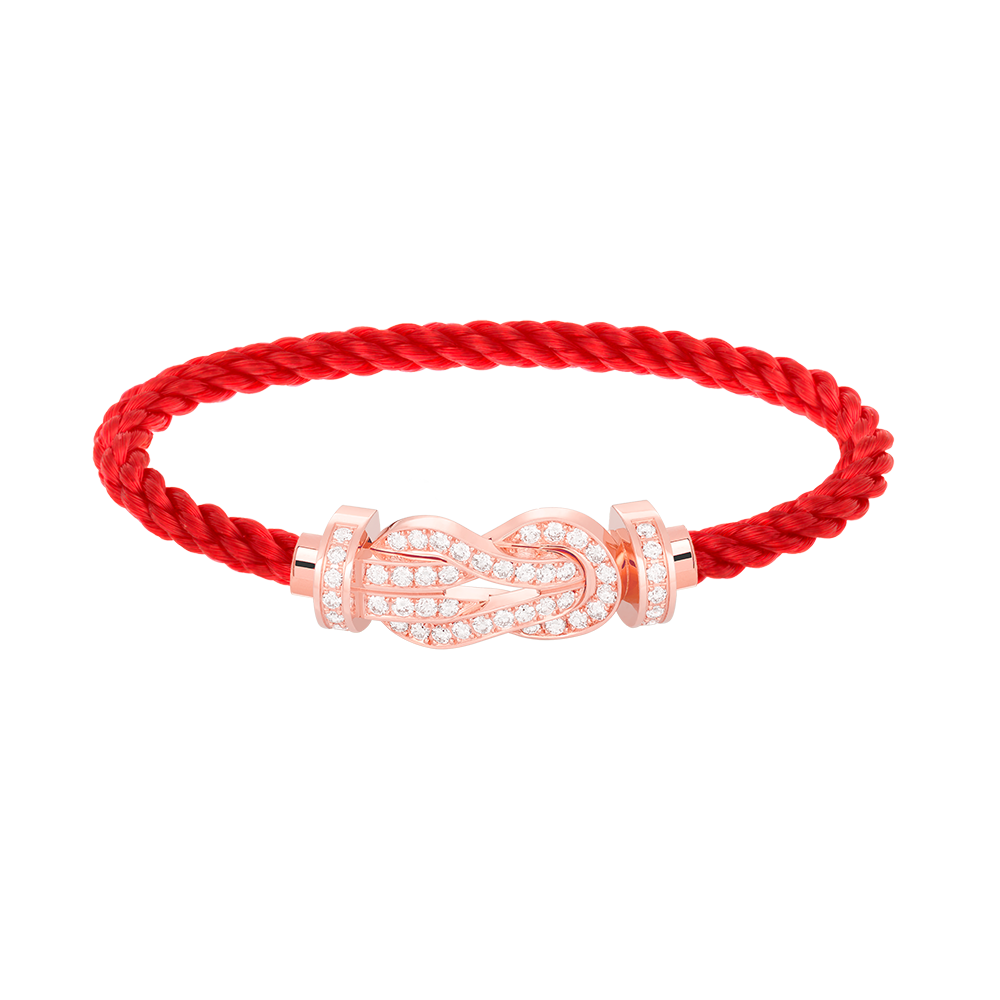 [LuxJewelry]CHANCE LARGE 8 FIGURE BUCKLE FULL DIAMOND BRACELET ROSE GOLD