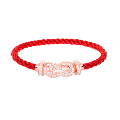 [LuxJewelry]CHANCE LARGE 8 FIGURE BUCKLE FULL DIAMOND BRACELET ROSE GOLD