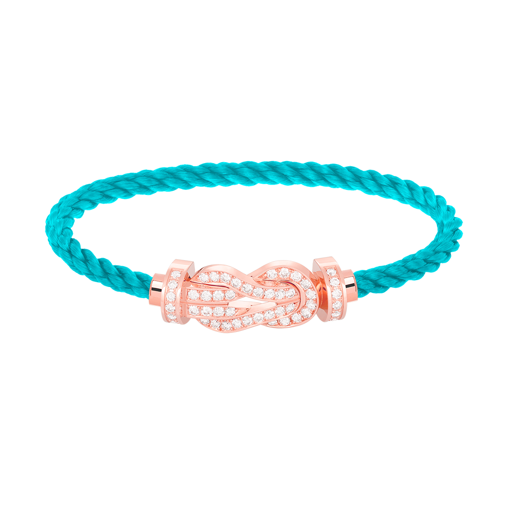 [LuxJewelry]CHANCE LARGE 8 FIGURE BUCKLE FULL DIAMOND BRACELET ROSE GOLD