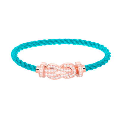 [LuxJewelry]CHANCE LARGE 8 FIGURE BUCKLE FULL DIAMOND BRACELET ROSE GOLD