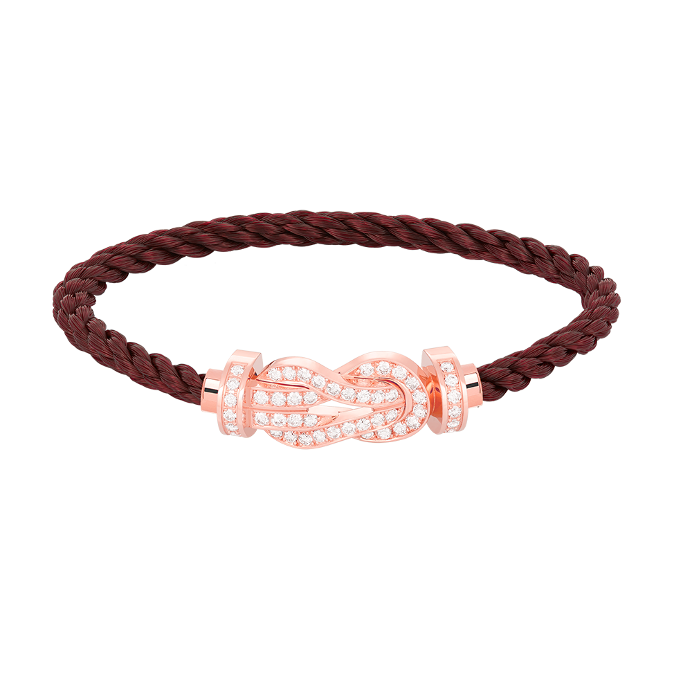 [LuxJewelry]CHANCE LARGE 8 FIGURE BUCKLE FULL DIAMOND BRACELET ROSE GOLD