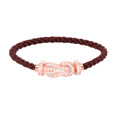 [LuxJewelry]CHANCE LARGE 8 FIGURE BUCKLE FULL DIAMOND BRACELET ROSE GOLD