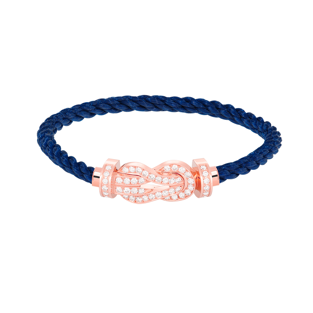 [LuxJewelry]CHANCE LARGE 8 FIGURE BUCKLE FULL DIAMOND BRACELET ROSE GOLD