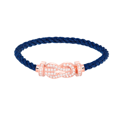 [LuxJewelry]CHANCE LARGE 8 FIGURE BUCKLE FULL DIAMOND BRACELET ROSE GOLD