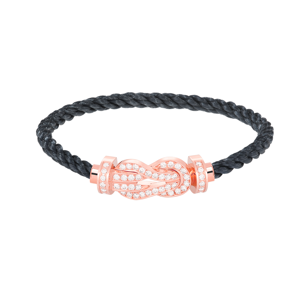[LuxJewelry]CHANCE LARGE 8 FIGURE BUCKLE FULL DIAMOND BRACELET ROSE GOLD