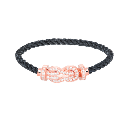 [LuxJewelry]CHANCE LARGE 8 FIGURE BUCKLE FULL DIAMOND BRACELET ROSE GOLD