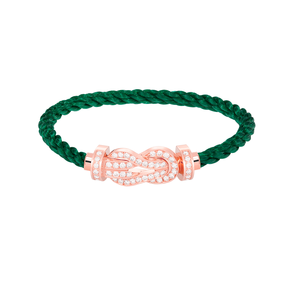 [LuxJewelry]CHANCE LARGE 8 FIGURE BUCKLE FULL DIAMOND BRACELET ROSE GOLD