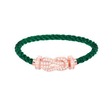 [LuxJewelry]CHANCE LARGE 8 FIGURE BUCKLE FULL DIAMOND BRACELET ROSE GOLD