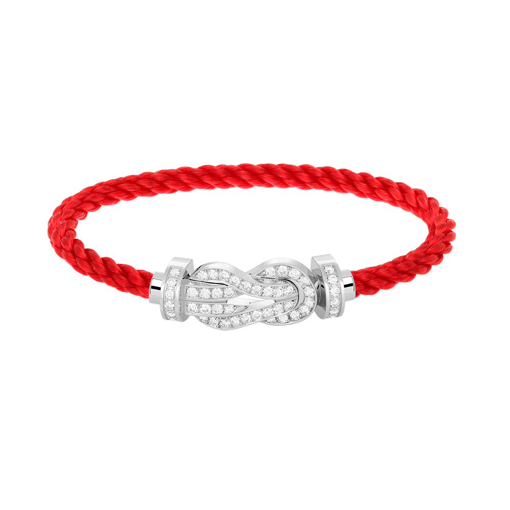 [LuxJewelry]CHANCE LARGE 8 FIGURE BUCKLE FULL DIAMOND BRACELET SILVER