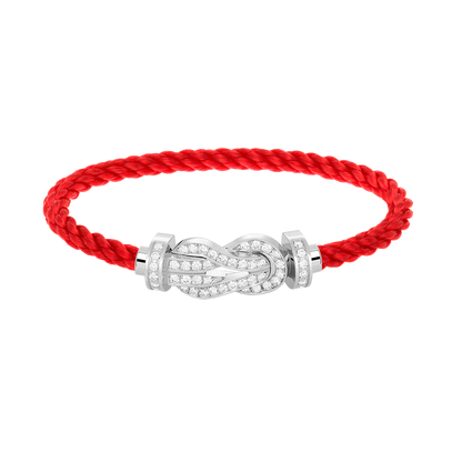 [LuxJewelry]CHANCE LARGE 8 FIGURE BUCKLE FULL DIAMOND BRACELET SILVER