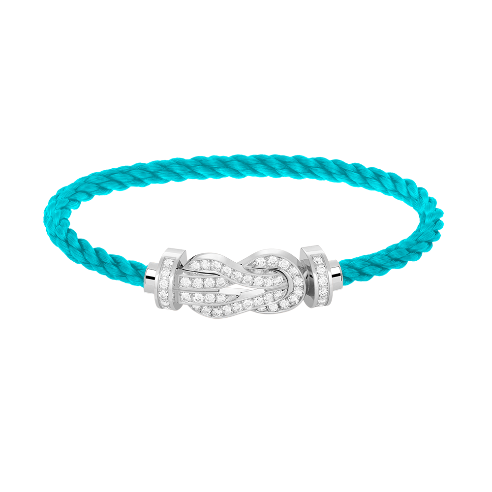 [LuxJewelry]CHANCE LARGE 8 FIGURE BUCKLE FULL DIAMOND BRACELET SILVER