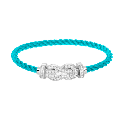 [LuxJewelry]CHANCE LARGE 8 FIGURE BUCKLE FULL DIAMOND BRACELET SILVER