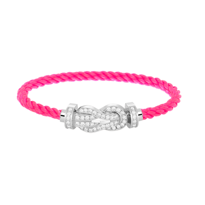 [LuxJewelry]CHANCE LARGE 8 FIGURE BUCKLE FULL DIAMOND BRACELET SILVER