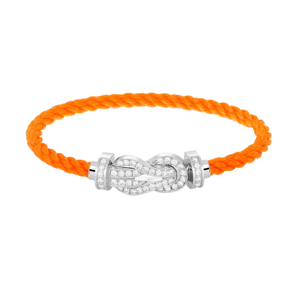 [LuxJewelry]CHANCE LARGE 8 FIGURE BUCKLE FULL DIAMOND BRACELET SILVER
