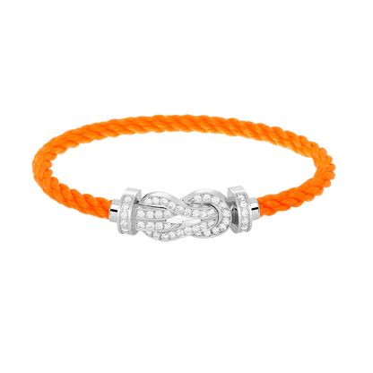 [LuxJewelry]CHANCE LARGE 8 FIGURE BUCKLE FULL DIAMOND BRACELET SILVER