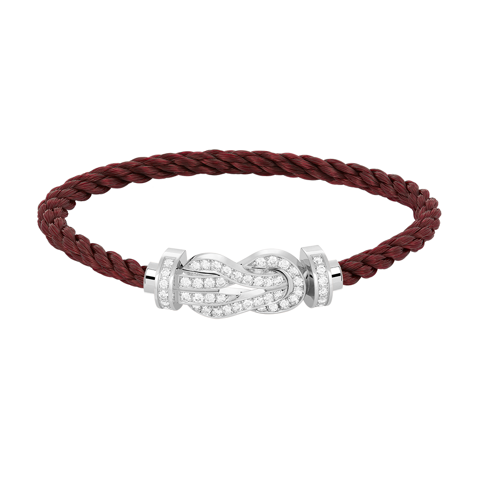 [LuxJewelry]CHANCE LARGE 8 FIGURE BUCKLE FULL DIAMOND BRACELET SILVER