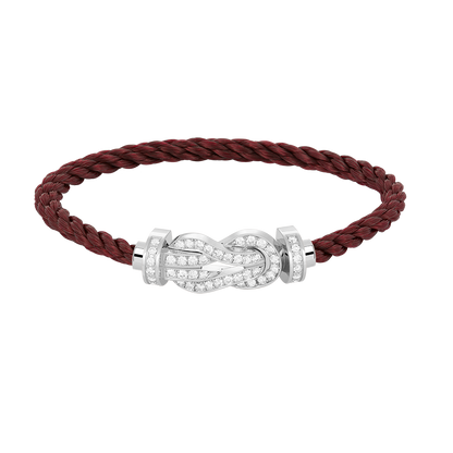 [LuxJewelry]CHANCE LARGE 8 FIGURE BUCKLE FULL DIAMOND BRACELET SILVER