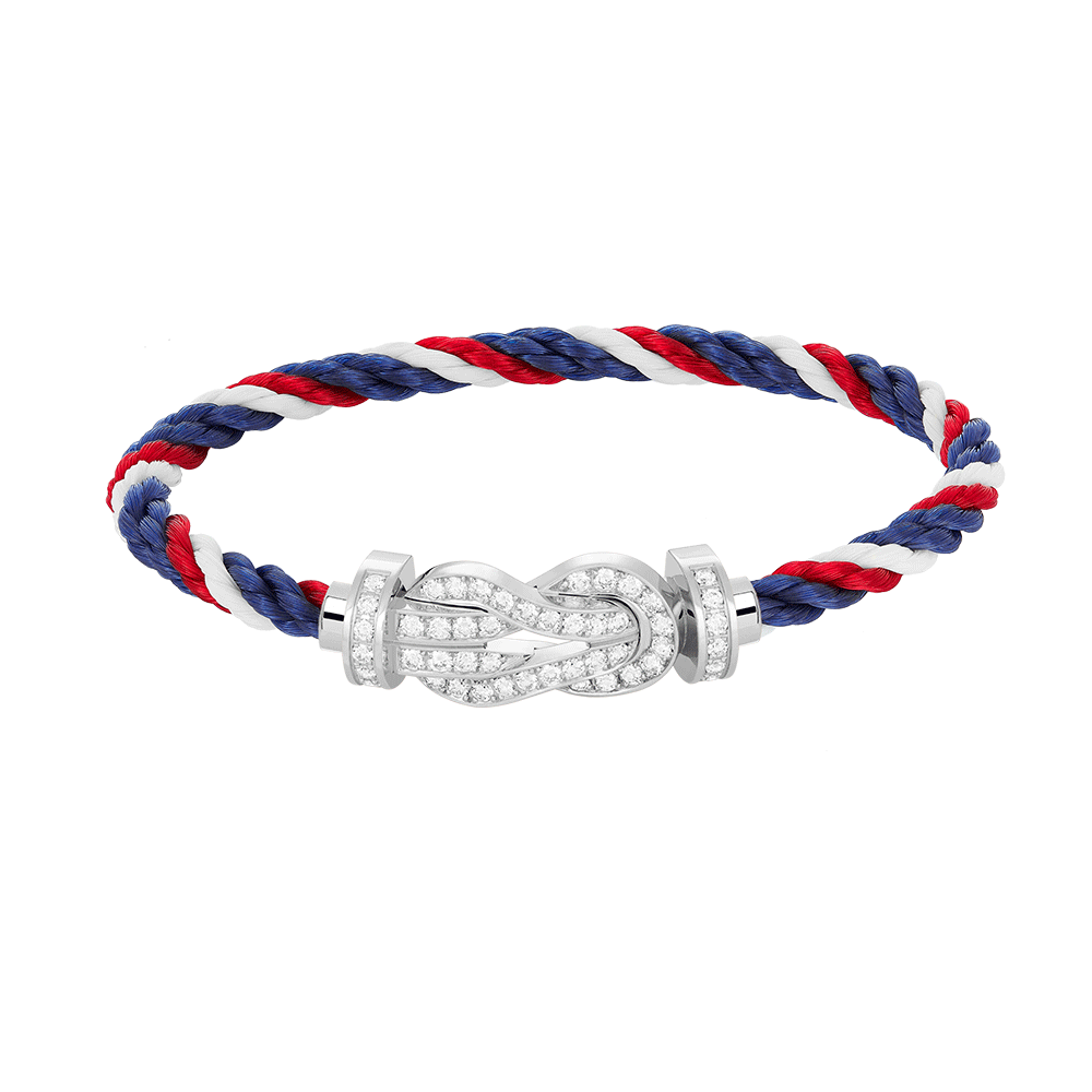 [LuxJewelry]CHANCE LARGE 8 FIGURE BUCKLE FULL DIAMOND BRACELET SILVER