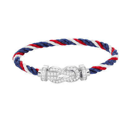 [LuxJewelry]CHANCE LARGE 8 FIGURE BUCKLE FULL DIAMOND BRACELET SILVER
