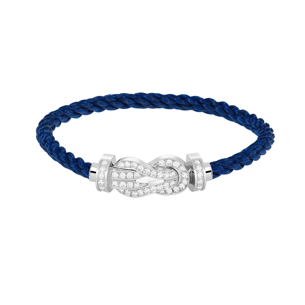 [LuxJewelry]CHANCE LARGE 8 FIGURE BUCKLE FULL DIAMOND BRACELET SILVER