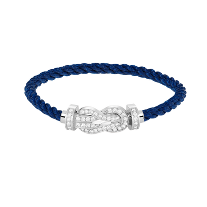 [LuxJewelry]CHANCE LARGE 8 FIGURE BUCKLE FULL DIAMOND BRACELET SILVER